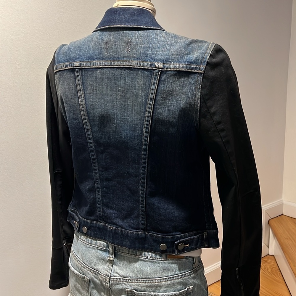 PAIGE JEAN JACKET w/COATED SLEEVES - Picture 6 of 8